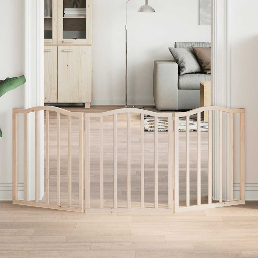 vidaXL Διαχωριστικό Σκύλων Πτυσσόμενο 3 Πάνελ 150 εκ. Ξύλο Λεύκας