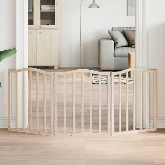 vidaXL Διαχωριστικό Σκύλων Πτυσσόμενο 3 Πάνελ 150 εκ. Ξύλο Λεύκας