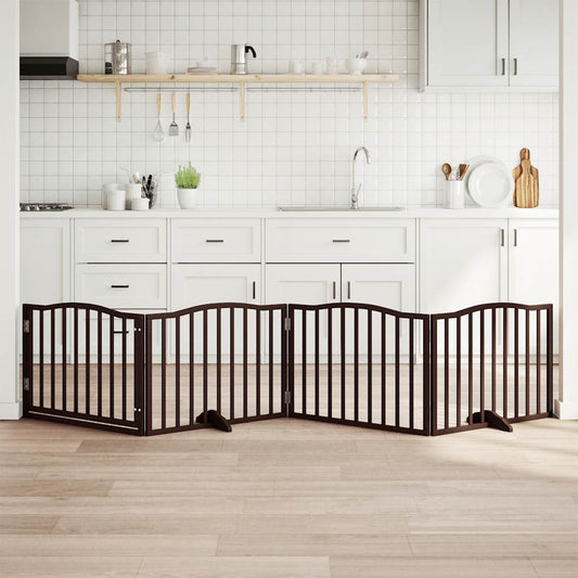 vidaXL Διαχωριστικό Σκύλων/Πόρτα Πτυσσόμενο 4 Πάνελ 320εκ. Ξύλο Λεύκας