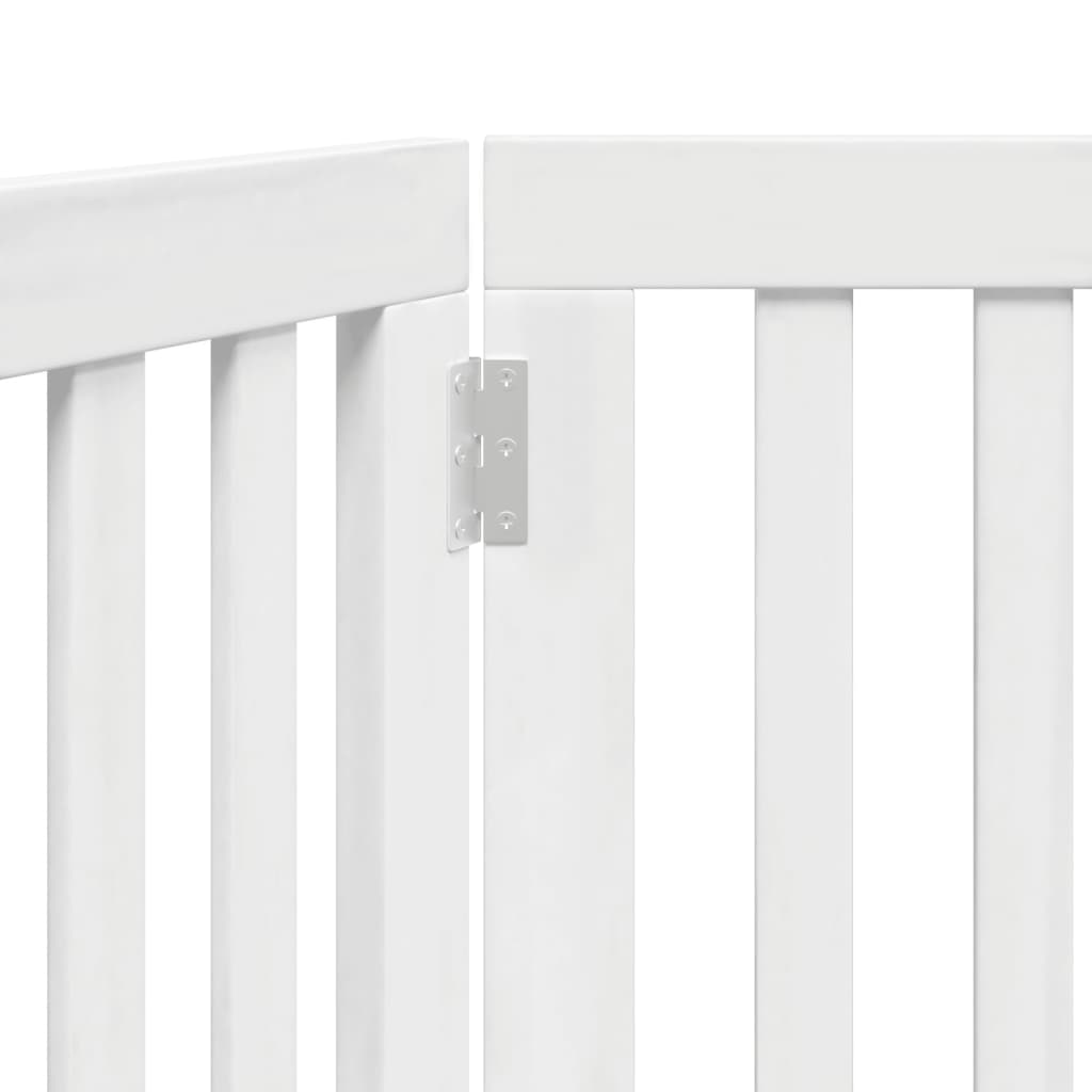 vidaXL Διαχωριστικό Σκύλων Πτυσσόμενο 2 Πάνελ Λευκό 160 εκ Ξύλο Λεύκας