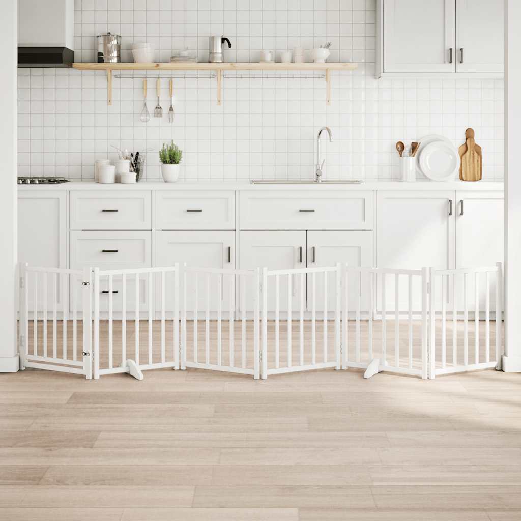 vidaXL Διαχωριστικό Σκύλων/Πόρτα Πτυσσόμενο 6 Πάνελ 300εκ. Μασίφ Ελάτη