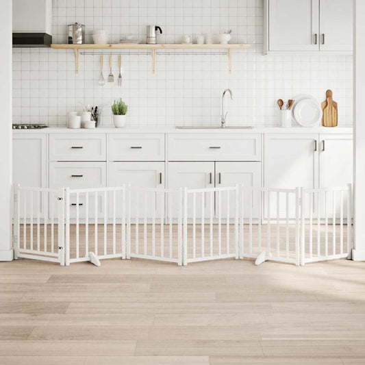 vidaXL Διαχωριστικό Σκύλων/Πόρτα Πτυσσόμενο 6 Πάνελ 300εκ. Μασίφ Ελάτη