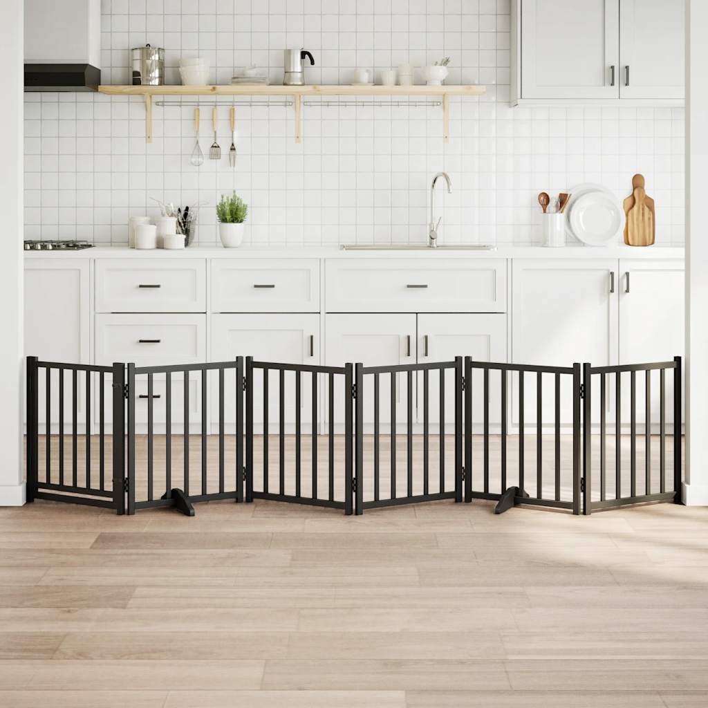 vidaXL Διαχωριστικό Σκύλων/Πόρτα Πτυσσόμενο 6 Πάνελ 300εκ. Μασίφ Ελάτη