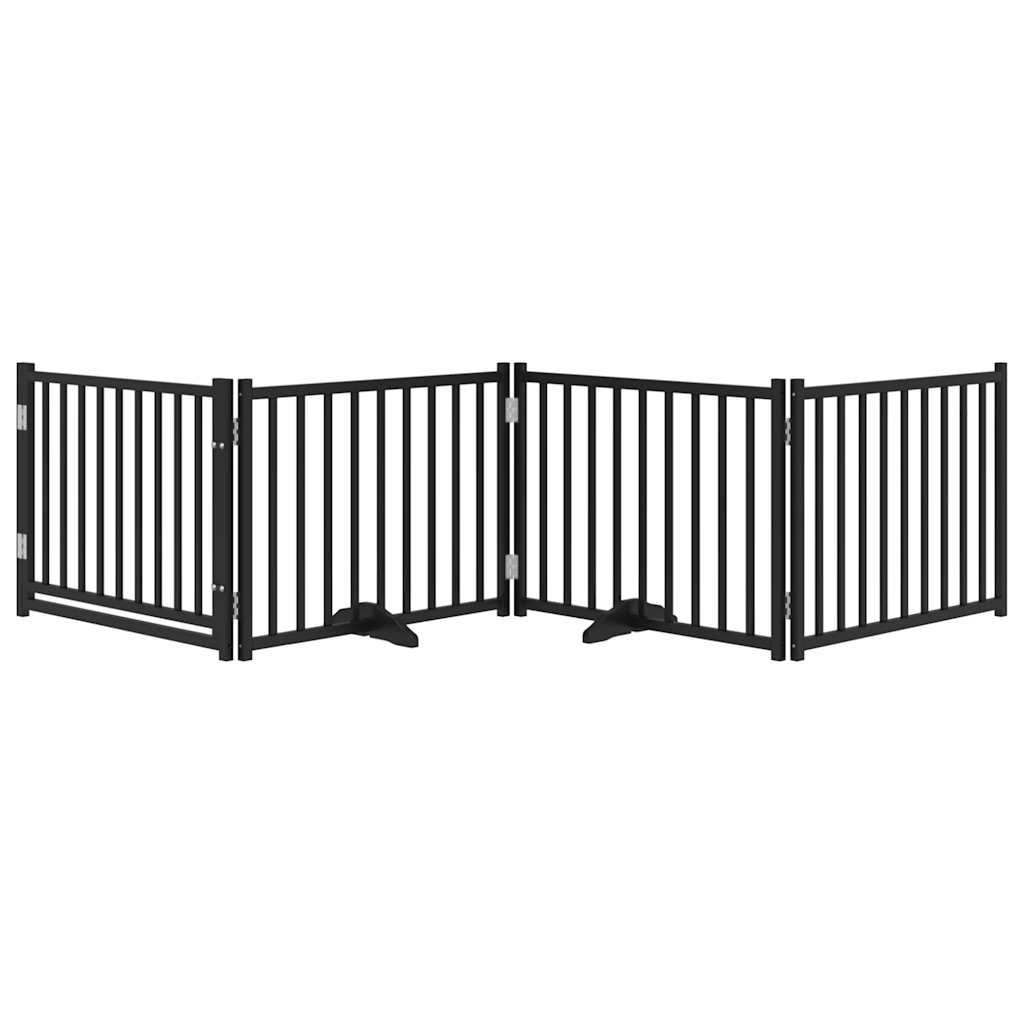 vidaXL Διαχωριστικό Σκύλων/Πόρτα Πτυσσόμενο 4 Πάνελ 320εκ. Μασίφ Ελάτη