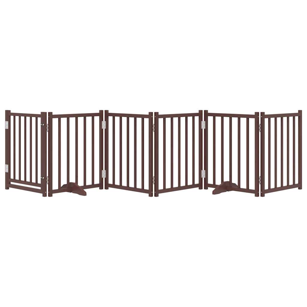 vidaXL Διαχωριστικό Σκύλων/Πόρτα Πτυσσόμενο 6 Πάνελ 300εκ. Μασίφ Ελάτη