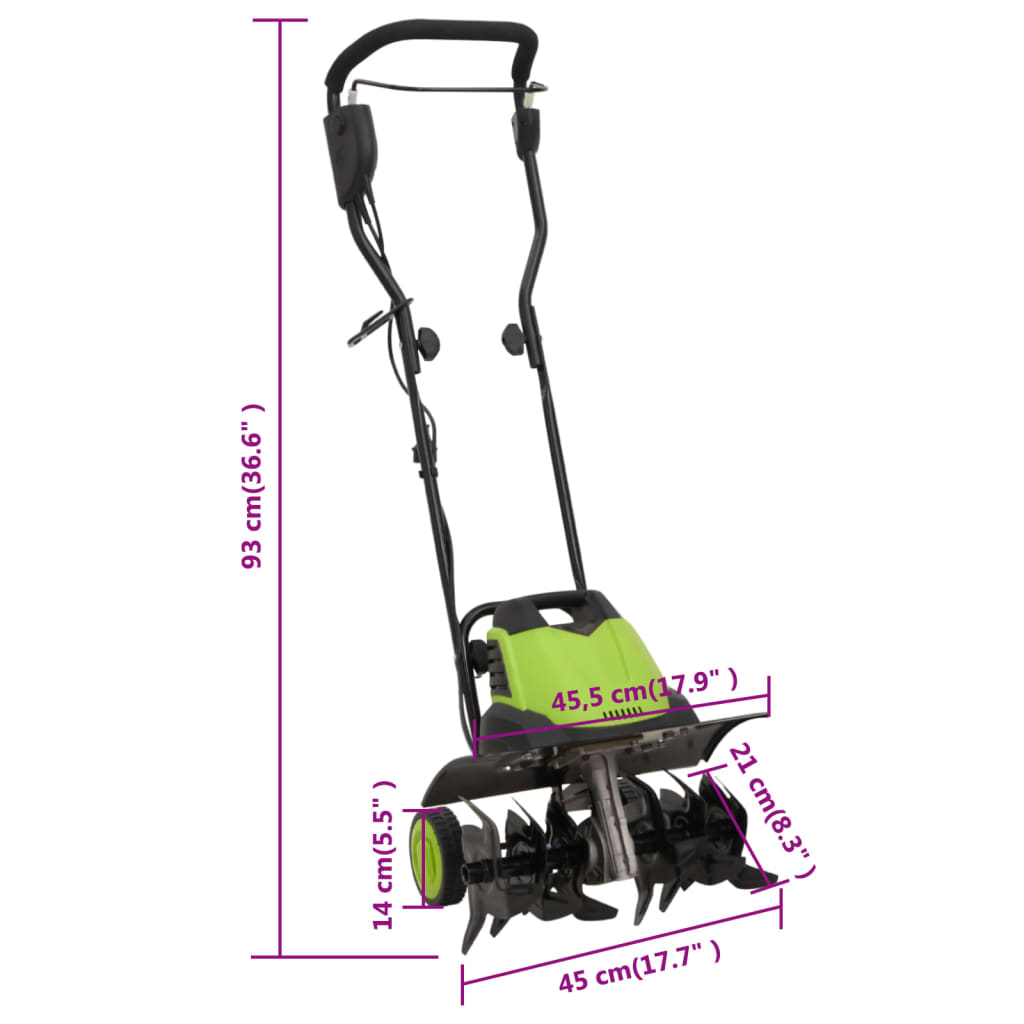 vidaXL Φρέζα Κήπου Ηλεκτρική με 6 Λεπίδες 1500 W