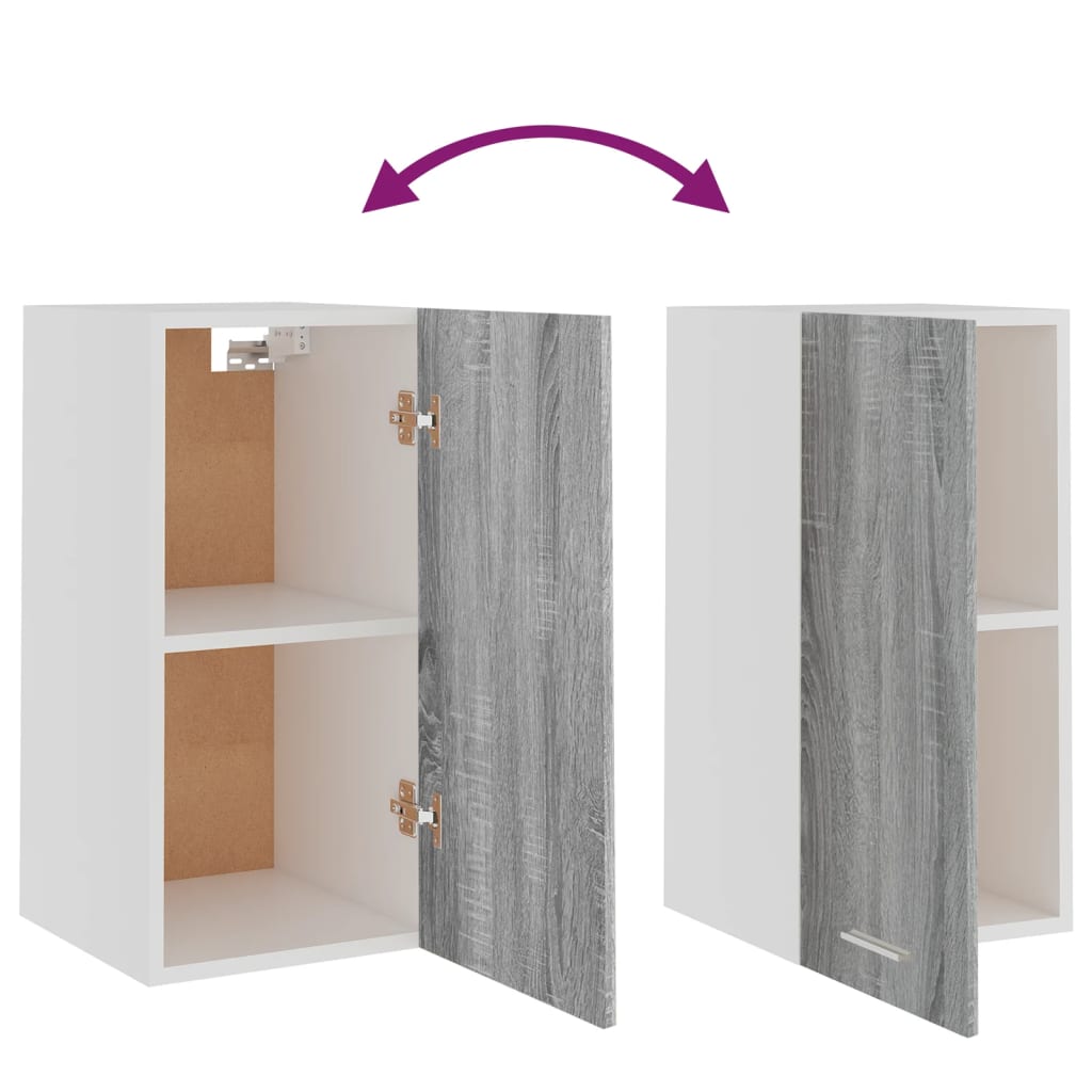 vidaXL Ντουλάπι Κρεμαστό Lyon Γκρι Sonoma 29,5x31x60εκ.