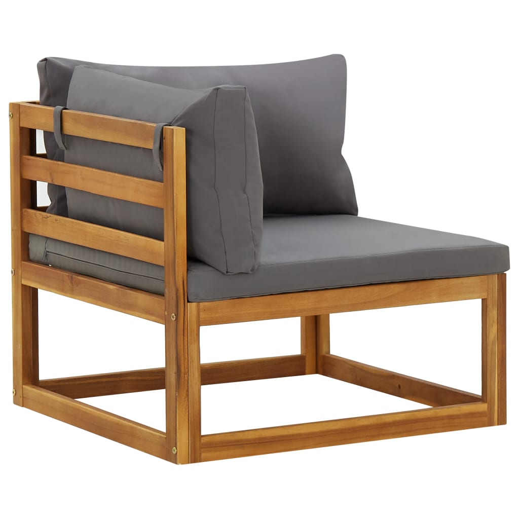 vidaXL Γωνιακοί Καναπέδες 2 τεμ. από Μασίφ Ξύλο Ακακίας με Μαξιλάρια