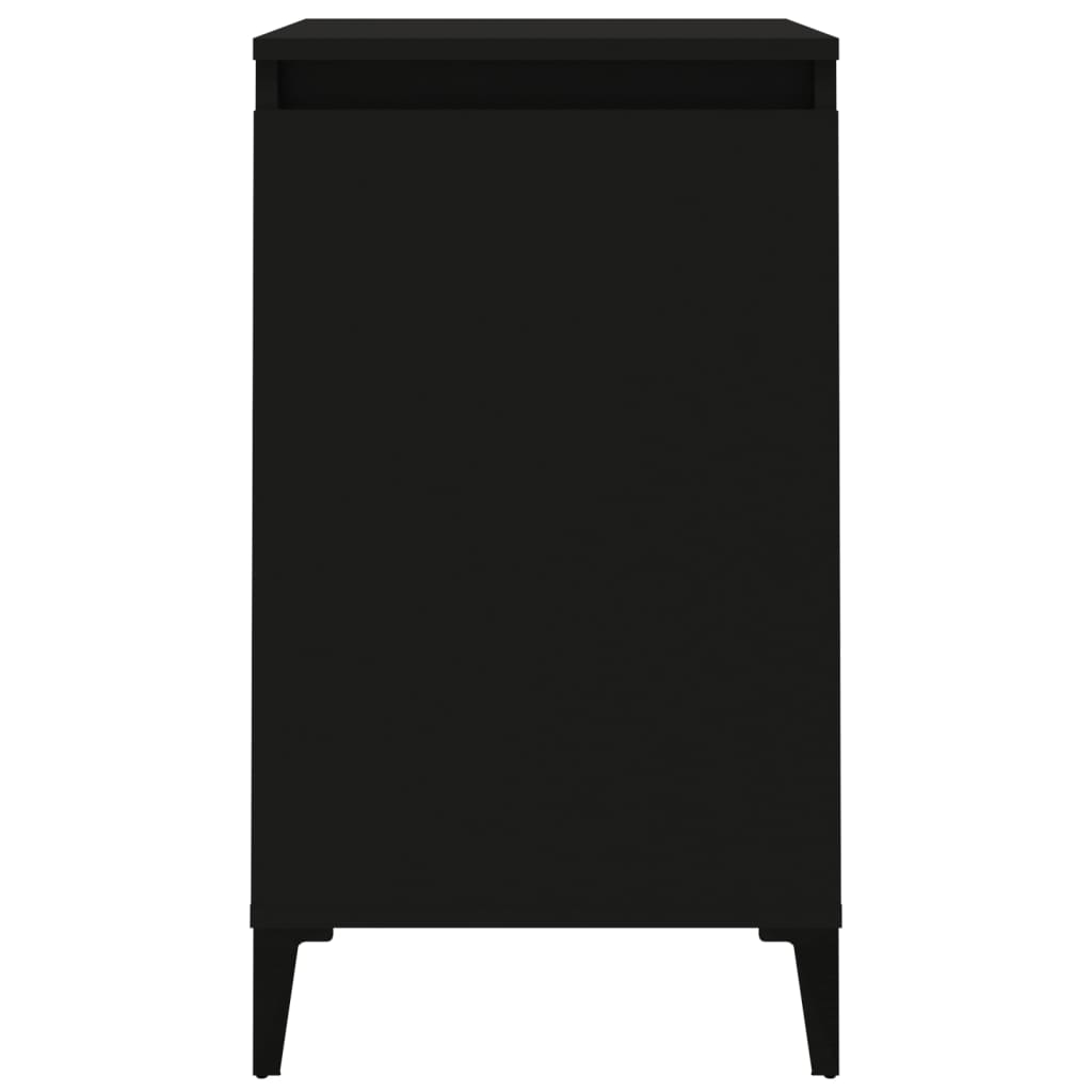 vidaXL Κομοδίνα 2 τεμ. Μαύρα 40 x 35 x 70 εκ. από Επεξεργασμένο Ξύλο