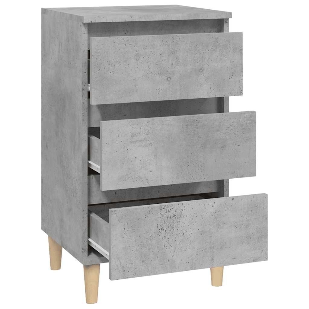vidaXL Κομοδίνο Γκρι Σκυρ. 40x35x70 εκ. από Επεξεργασμένο Ξύλο