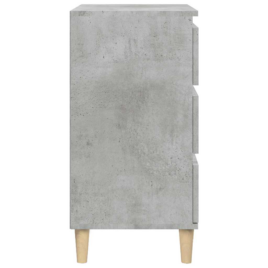 vidaXL Κομοδίνο Γκρι Σκυρ. 40x35x70 εκ. από Επεξεργασμένο Ξύλο