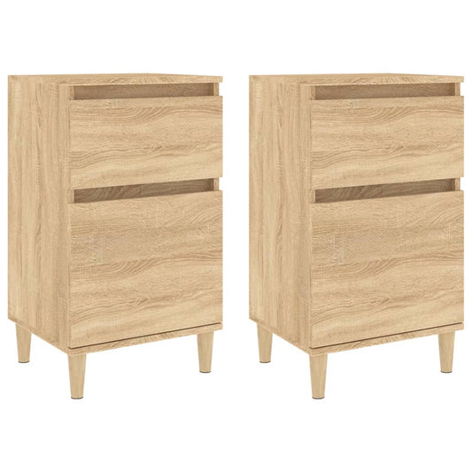 vidaXL Κομοδίνα 2 τεμ. Sonoma Δρυς 40x35x70 εκ.