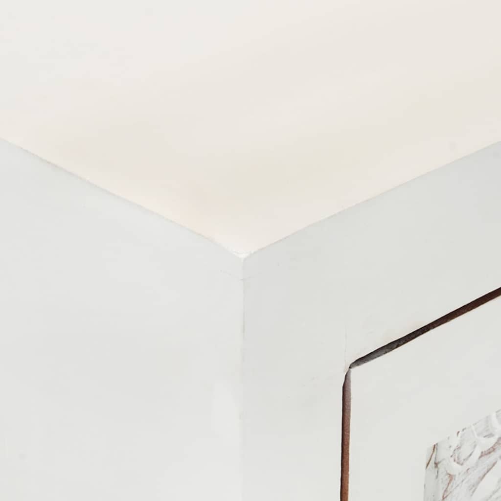 vidaXL Ντουλάπι Λευκό 55 x 30 x 90 εκ. από Μασίφ Ξύλο Ακακίας