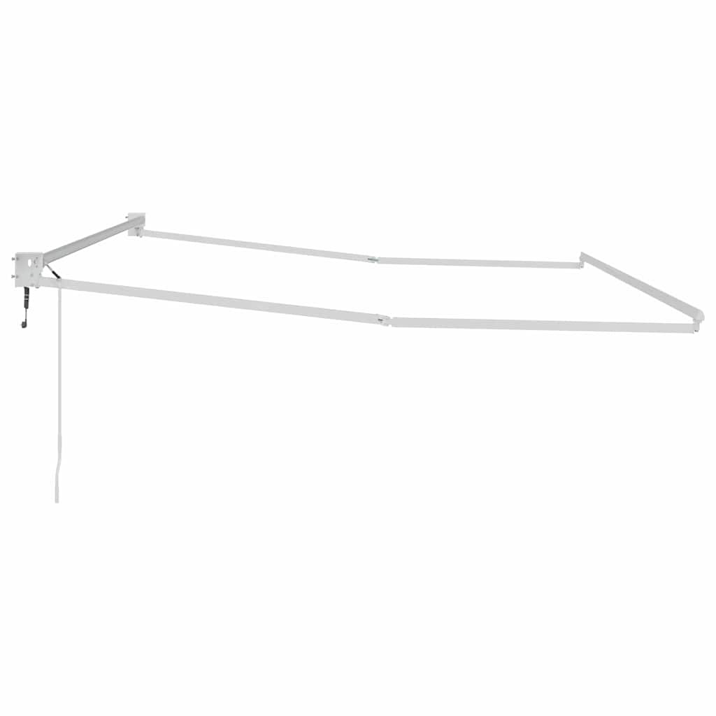 vidaXL Αναδιπλούμενο πλαίσιο τέντας Λευκός 400 x 300 εκ Αλουμίνιο