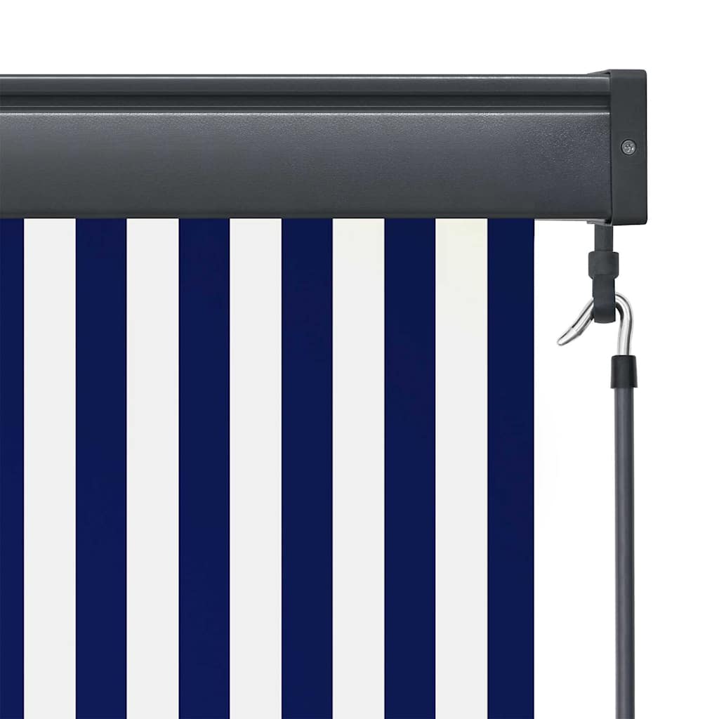 vidaXL Ρόλερ Μπλε και άσπρο 180 x 250 cm Ύφασμα και Αλουμίνιο