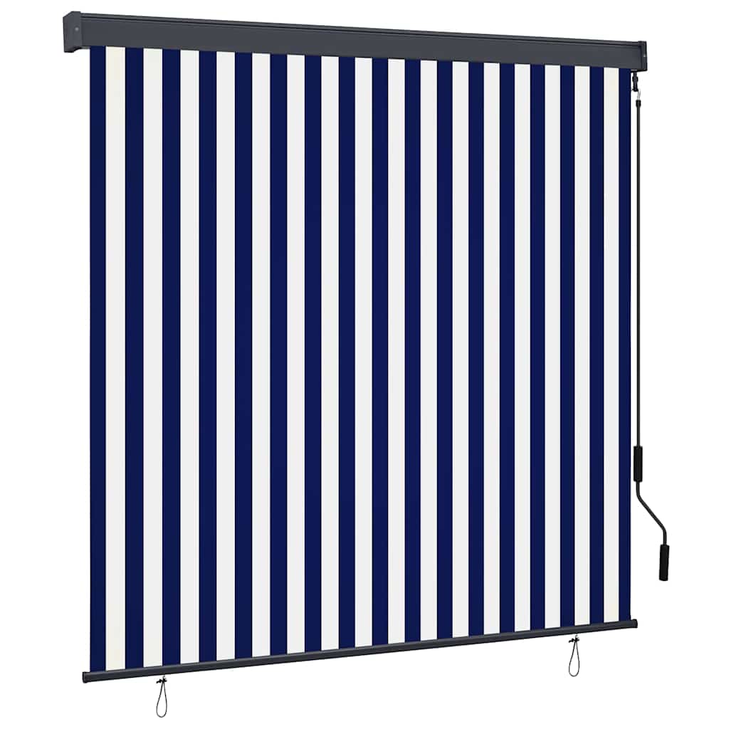 vidaXL Ρόλερ Μπλε και άσπρο 180 x 250 cm Ύφασμα και Αλουμίνιο