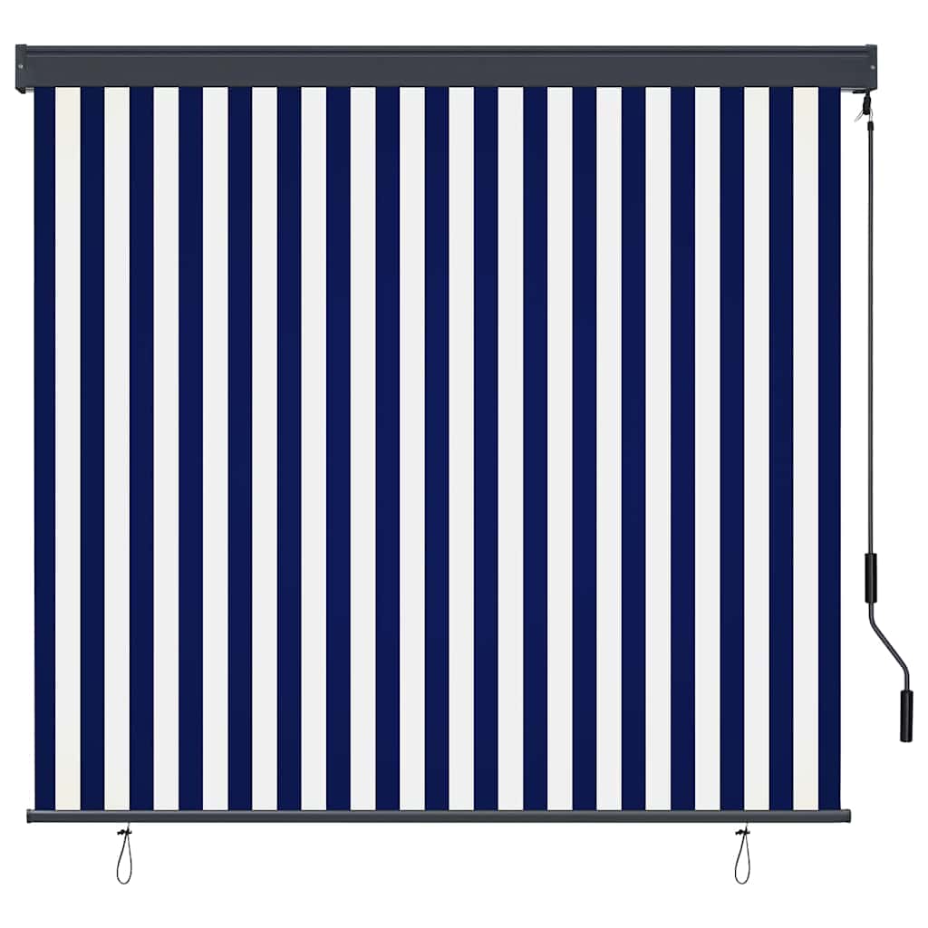 vidaXL Ρόλερ Μπλε και άσπρο 180 x 250 cm Ύφασμα και Αλουμίνιο