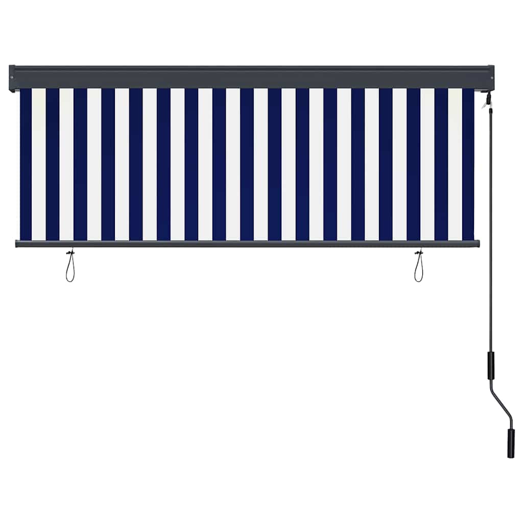 vidaXL Ρόλερ Μπλε και άσπρο 180 x 250 cm Ύφασμα και Αλουμίνιο