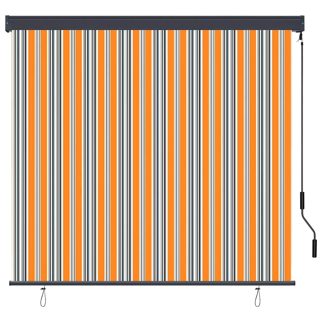 vidaXL Ρόλερ Κίτρινο και Μπλε 180 x 250 cm Ύφασμα και Αλουμίνιο