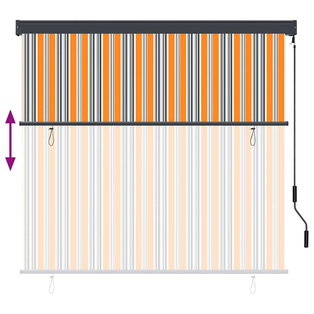 vidaXL Ρόλερ Κίτρινο και Μπλε 180 x 250 cm Ύφασμα και Αλουμίνιο