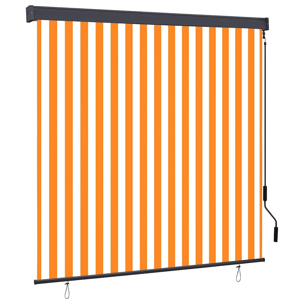 vidaXL Ρόλερ Λευκό και Πορτοκαλί 180 x 250 cm Ύφασμα και Αλουμίνιο
