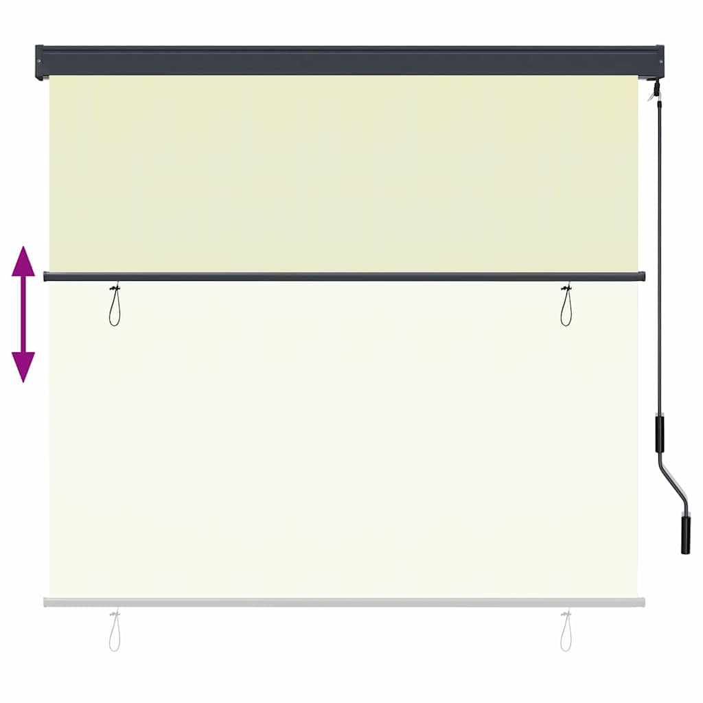 vidaXL Ρόλερ Κρεμ 180 x 250 cm Ύφασμα και Αλουμίνιο