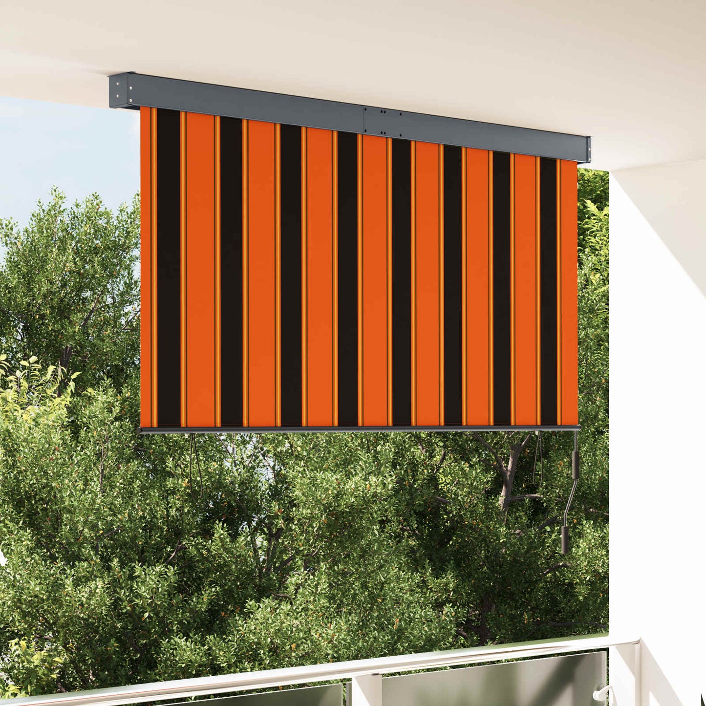 vidaXL Ρόλερ Πορτοκαλί και Καφέ 180 x 250 cm Ύφασμα και Αλουμίνιο
