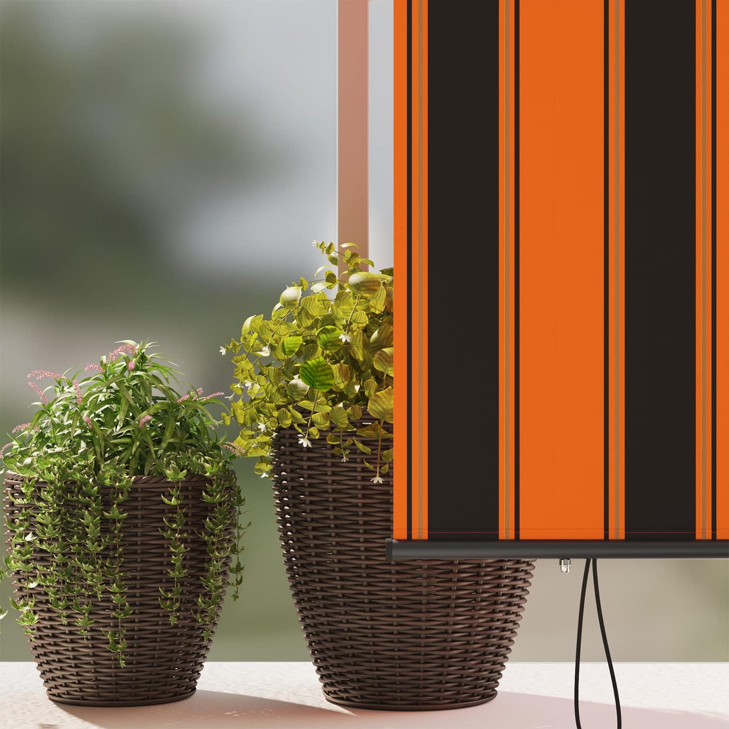vidaXL Ρόλερ Πορτοκαλί και Καφέ 180 x 250 cm Ύφασμα και Αλουμίνιο