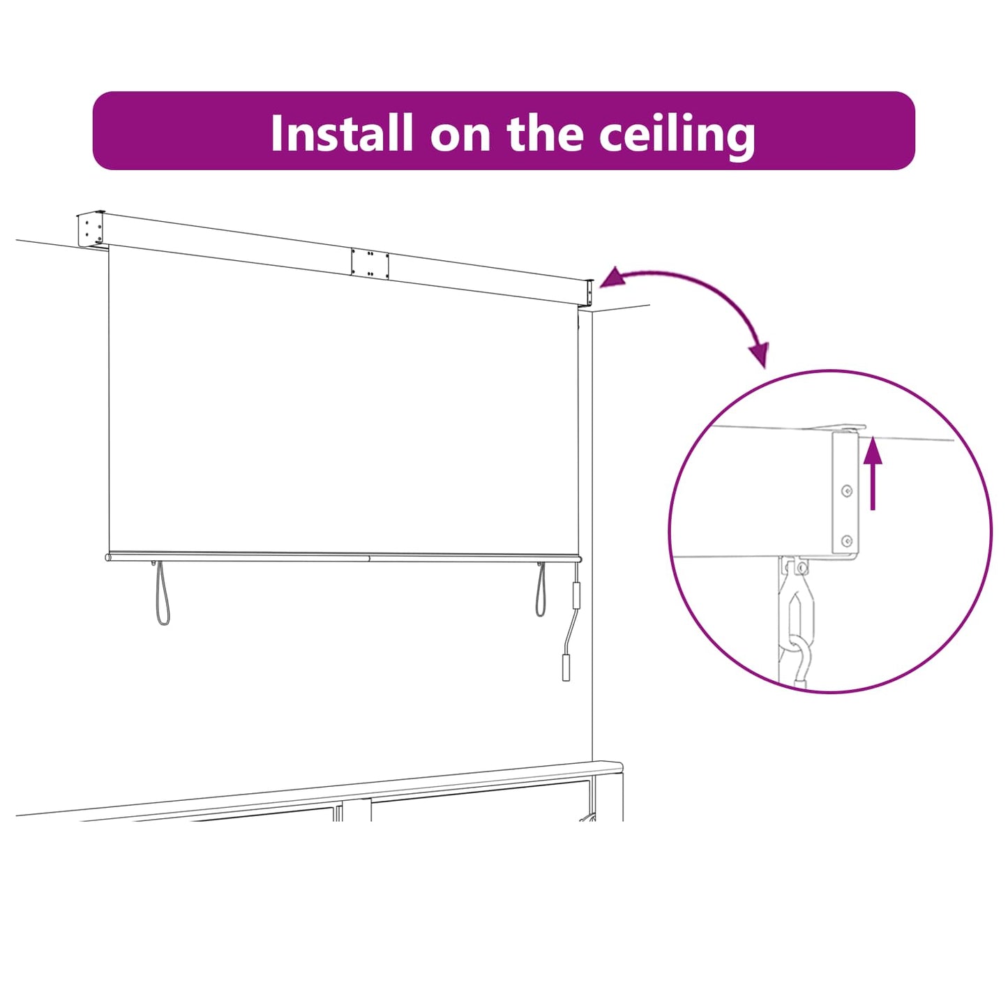vidaXL Ρόλερ (στόρι) Πορτοκαλί και Καφέ 220 x 250 cm