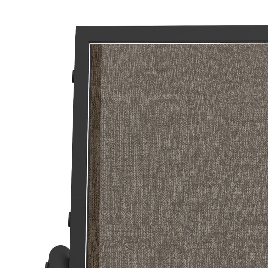 vidaXL Καρέκλα Κουνιστή Καφέ 61 x 76 x 87 εκ. από Textilene & Ατσάλι