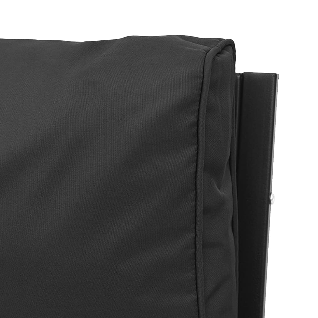vidaXL Καρέκλα Κήπου 76 x 76 x 79 εκ. Ατσάλινη με Γκρι Μαξιλάρια