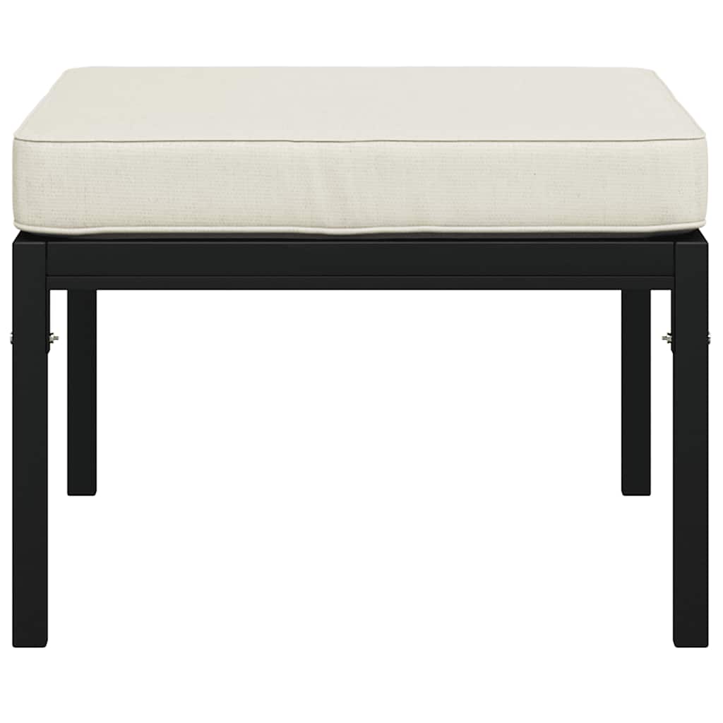 vidaXL Υποπόδια Κήπου 2 τεμ. 60x60x35 εκ Ατσάλι με Μαξιλάρια Χρ. Άμμου