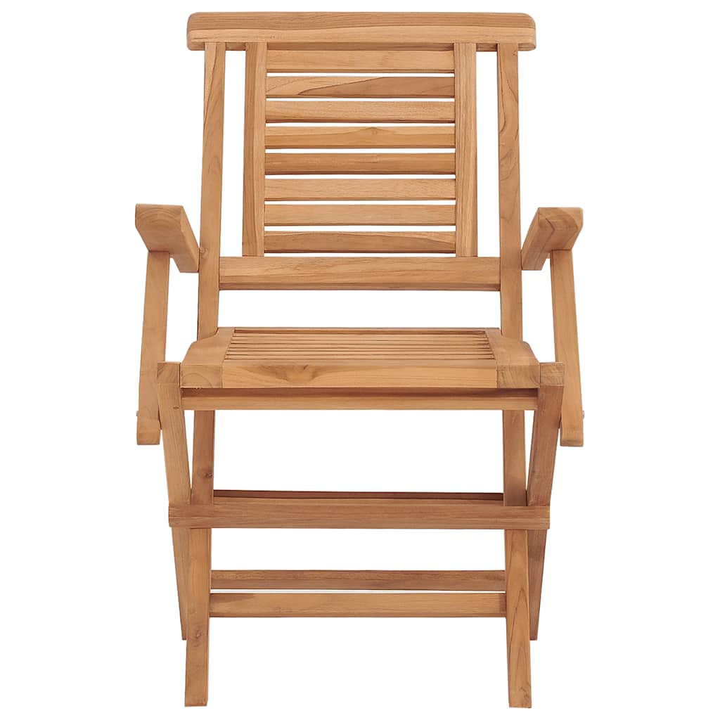 vidaXL Καρέκλες Κήπου Πτυσσόμενες 2 τεμ. 56x63x90 εκ. Μασίφ Ξύλο Teak