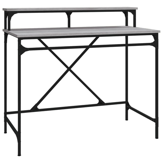 vidaXL Γραφείο Γκρι Sonoma 100x50x90 εκ. από Επεξεργασμένο Ξύλο