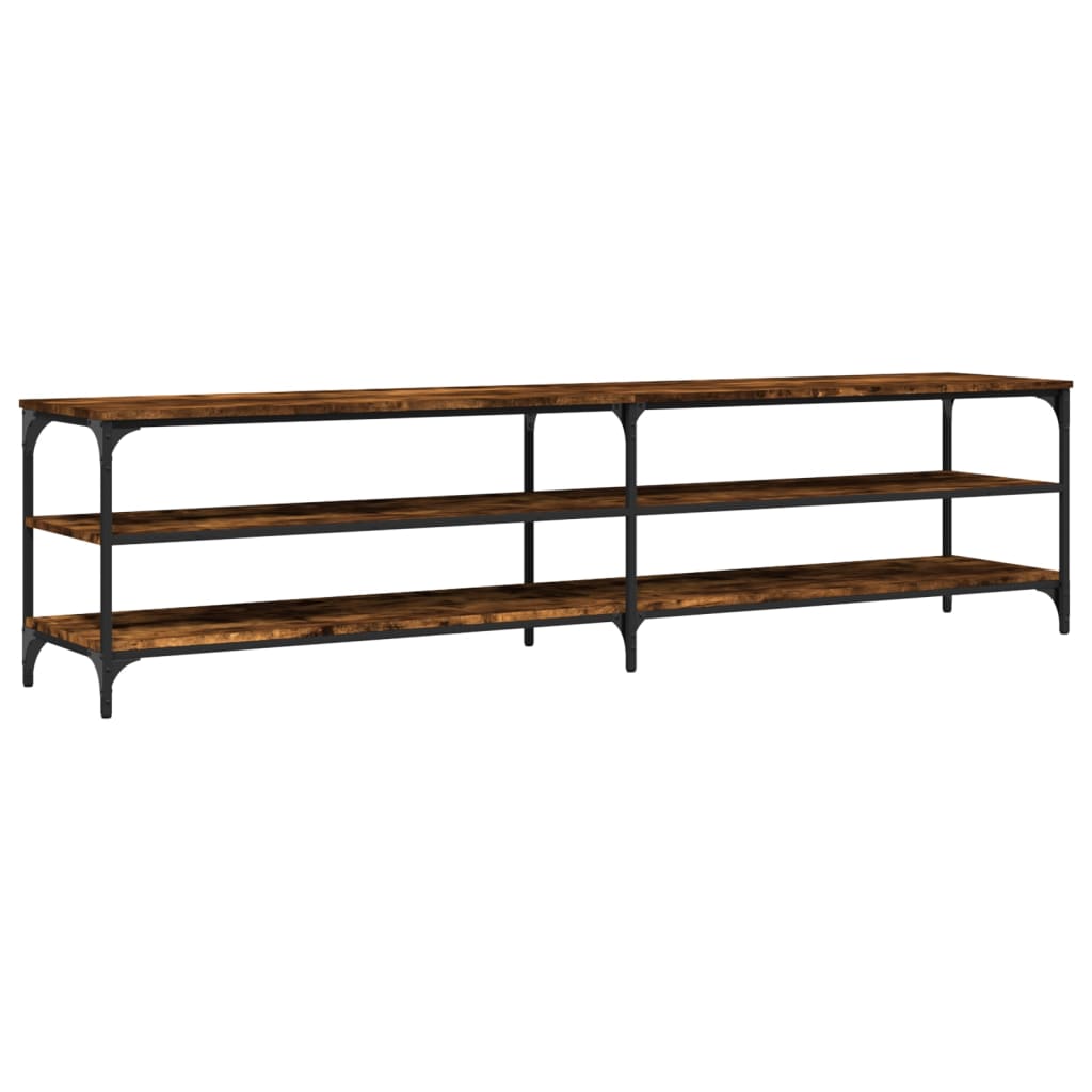 vidaXL Έπιπλο Τηλεόρασης Καπνιστή Δρυς 200x30x50 εκ Επεξ. Ξύλο/Μέταλλο