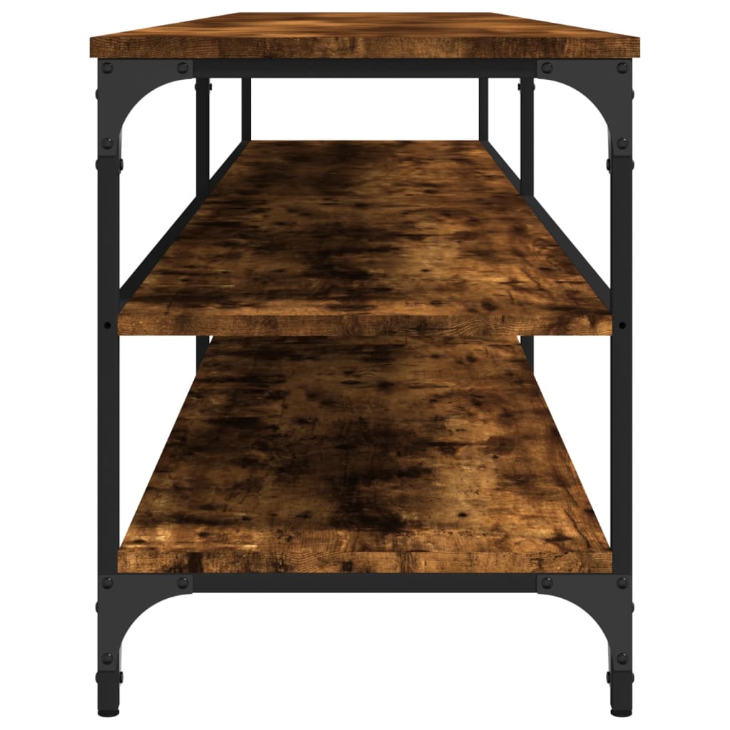 vidaXL Έπιπλο Τηλεόρασης Καπνιστή Δρυς 200x30x50 εκ Επεξ. Ξύλο/Μέταλλο