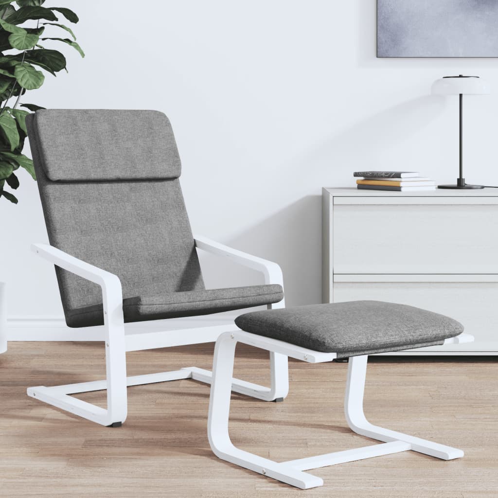 vidaXL Υποπόδιο Σκούρο Γκρι 51 x 41 x 40 εκ. Υφασμάτινο