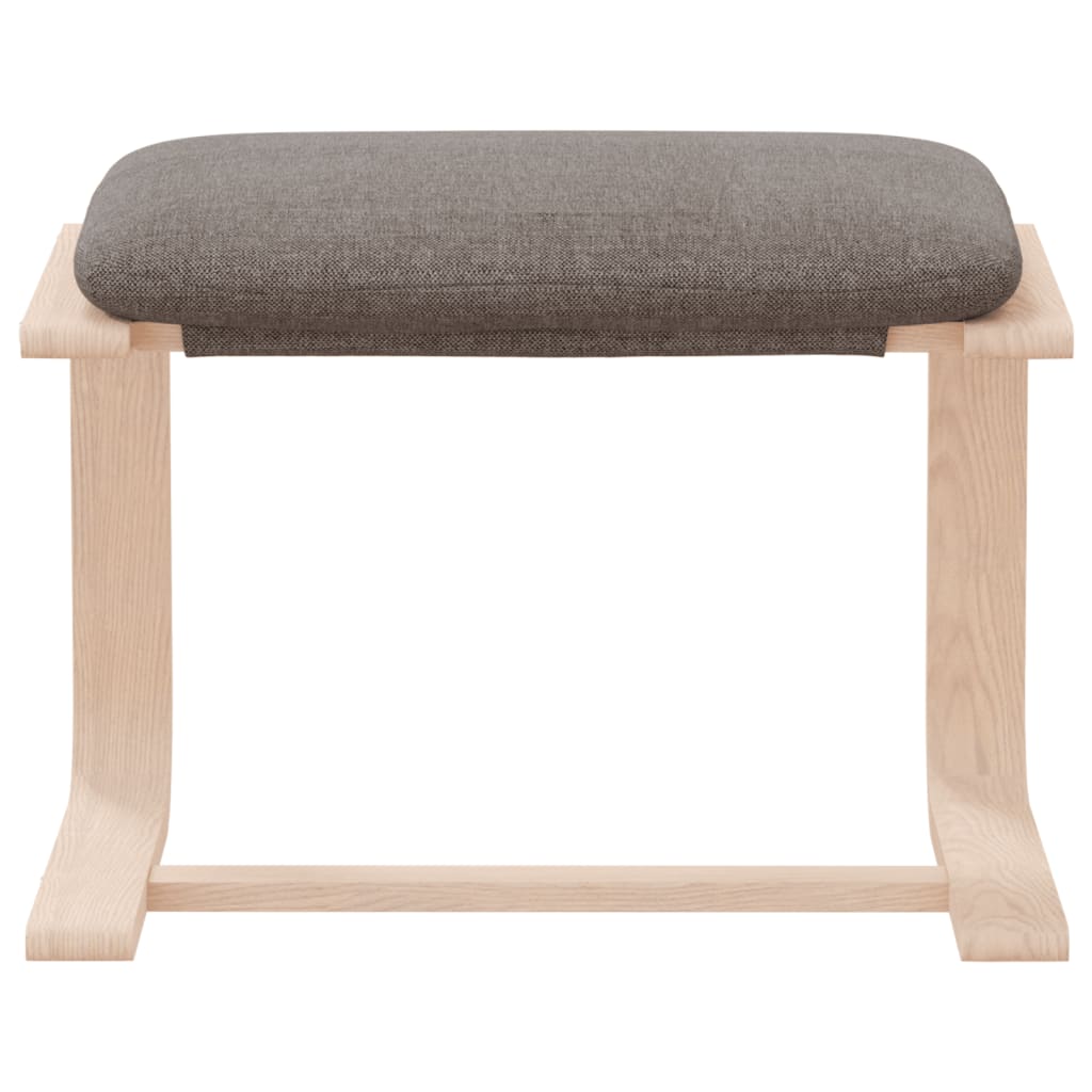 vidaXL Υποπόδιο Taupe 51 x 41 x 40 εκ. Υφασμάτινο