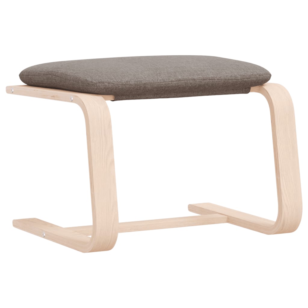 vidaXL Υποπόδιο Taupe 51 x 41 x 40 εκ. Υφασμάτινο
