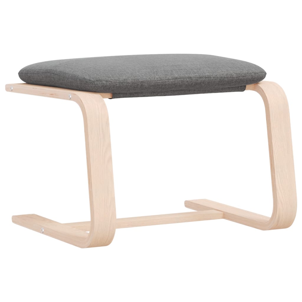 vidaXL Υποπόδιο Σκούρο Γκρι 51 x 41 x 40 εκ. Υφασμάτινο