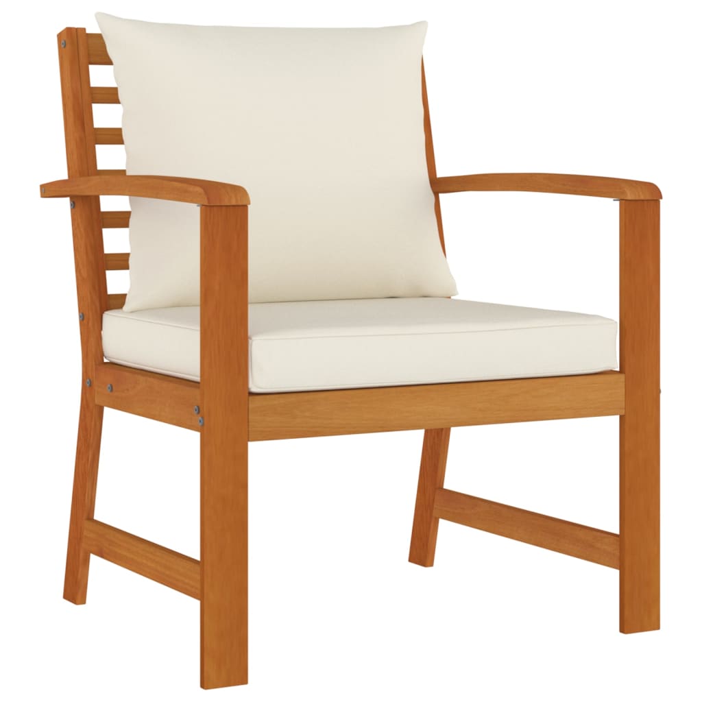 vidaXL Σετ Τραπεζαρίας Κήπου 9 τεμ. Μασίφ Ξύλο Ακακίας με Μαξιλάρια