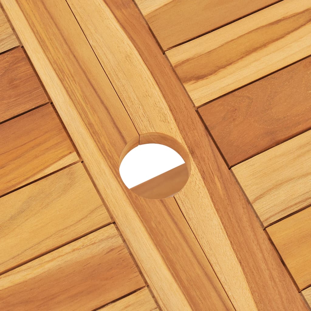 vidaXL Σετ Τραπεζαρίας Κήπου 7 Τεμαχίων από Μασίφ Ξύλο Teak