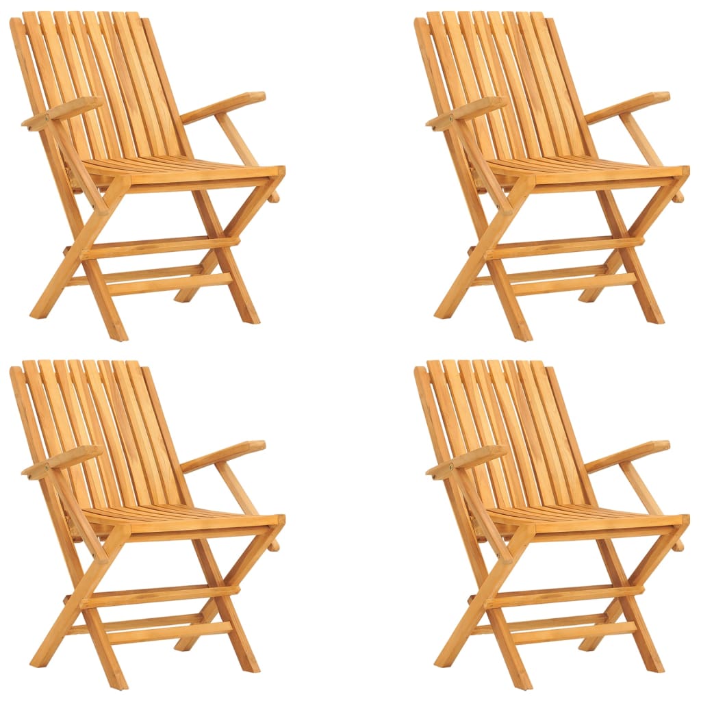 vidaXL Σετ Τραπεζαρίας Κήπου 5 Τεμαχίων από Μασίφ Ξύλο Teak