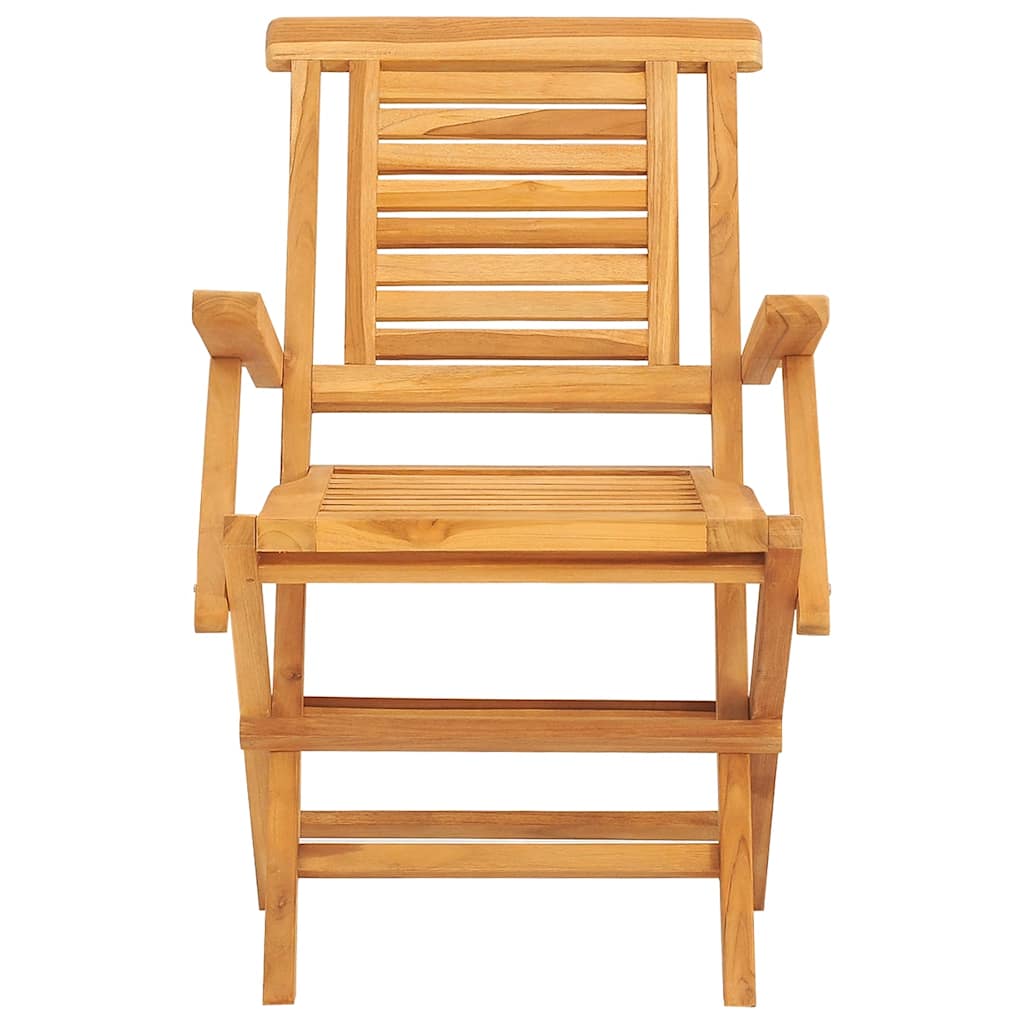 vidaXL Καρέκλες Κήπου Πτυσσόμενες 4 τεμ. 56x63x90 εκ. Μασίφ Ξύλο Teak