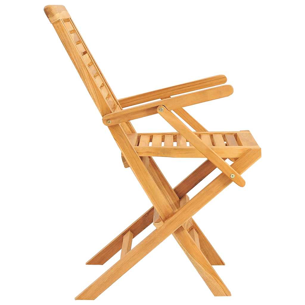 vidaXL Καρέκλες Κήπου Πτυσσόμενες 4 τεμ. 56x63x90 εκ. Μασίφ Ξύλο Teak