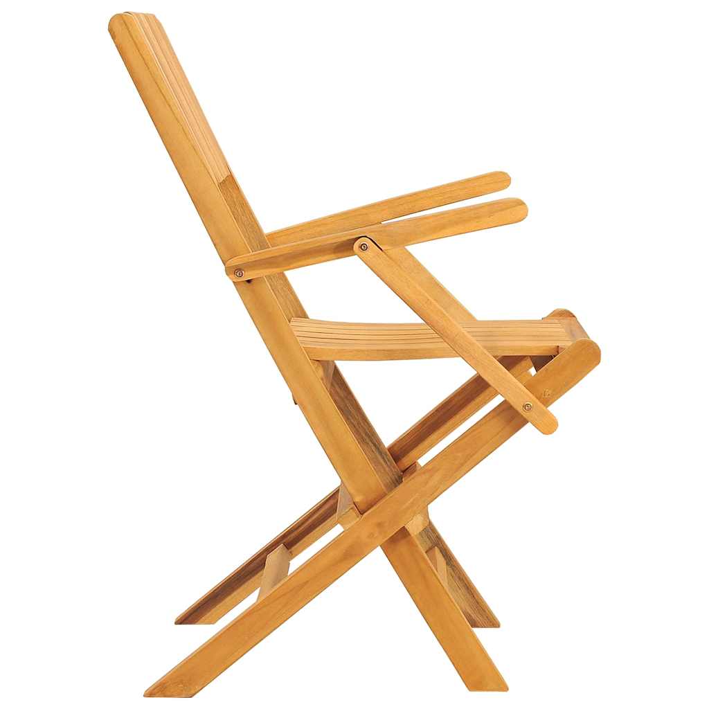 vidaXL Καρέκλες Κήπου Πτυσσόμενες 4 τεμ. 55x61x90 εκ. Μασίφ Ξύλο Teak