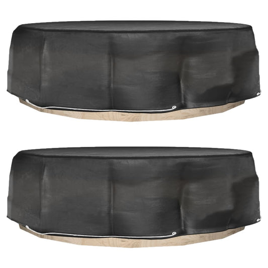 vidaXL Καλύμματα Νησίδας Σαλονιού Στρογγυλό 2τεμ με 8 ΚρίκουςØ188x55εκ