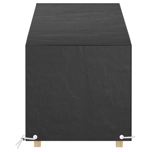 vidaXL Κάλυμμα Ξαπλώστρας 2 τεμ με 12 Κρίκους 205x75x40/70 εκ Πολυαιθ.