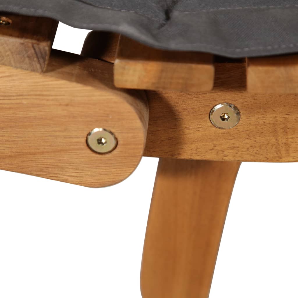 vidaXL Ξαπλώστρες με Μαξιλάρια 2 τεμ. Σκ. Γκρι από Μασίφ Ξύλο Ακακίας