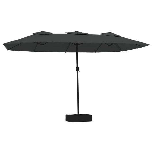 vidaXL Ομπρέλα με Διπλή Κορυφή Ανθρακί 449 x 265 εκ.